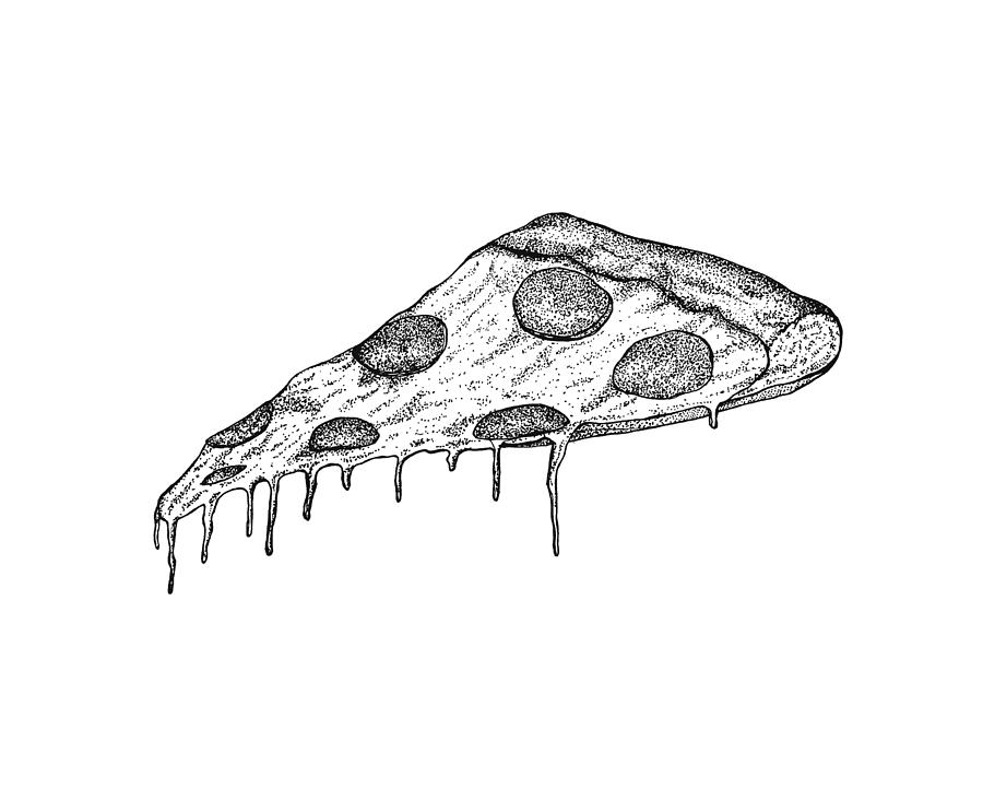 900x743 pizza slice drawing - Pizza Drawing