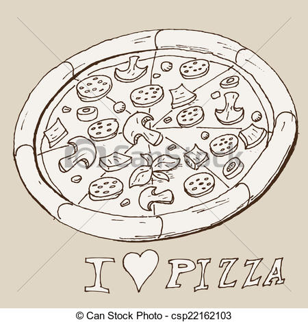 450x470 hand drawing pizza vector hand draw doodle sketch pizza cartoon - Pizza Drawing