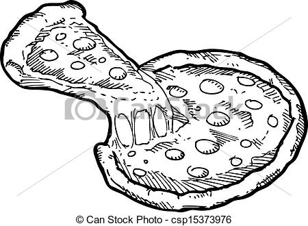 450x330 black and white pizza tattoos - Pizza Drawing Black And White