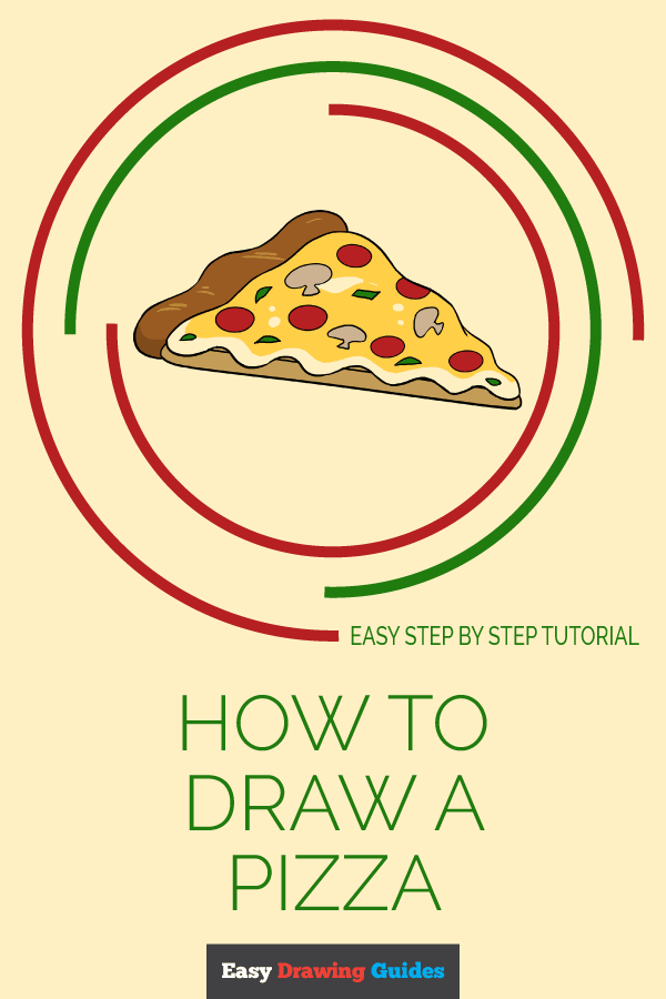 600x900 How To Draw A Pizza - Pizza Drawing Images