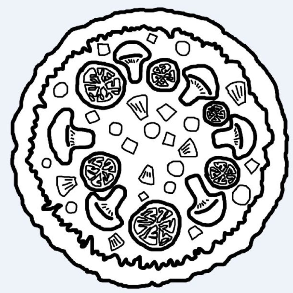 пицца пепперони раскраска фото 35