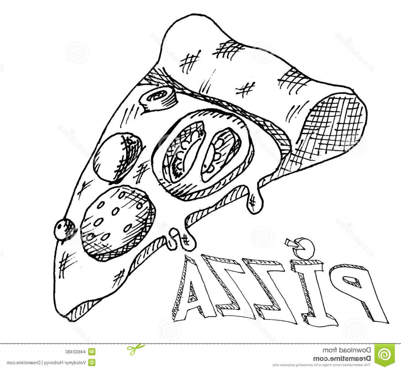 1560x1444 Stock Illustration Hand Drawing Pizza Vector Draw Doodle Sketch - Pizza Drawing Images
