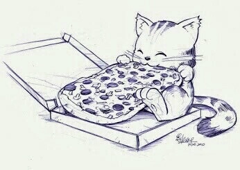 346x245 Cat Pizza Drawing Uploaded - Pizza Drawing Images