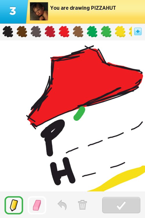 500x750 Pizzahut Drawings - Pizza Hut Drawing