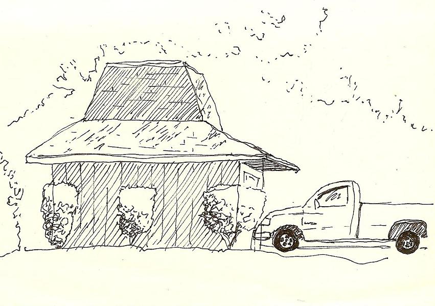 851x598 speck's sketch blog pizza hut house - Pizza Hut Drawing