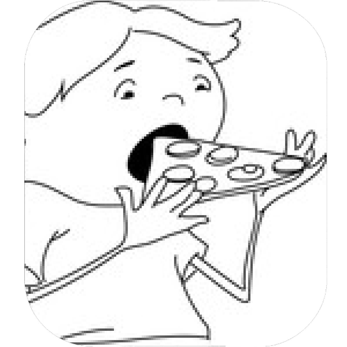 1200x1200 Designs Mein Mousepad Design Mousepad Selbst Designen - Pizza Line Drawing