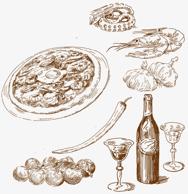 650x670 line drawings pizza, line clipart, pizza, liqueur png image - Pizza Line Drawing