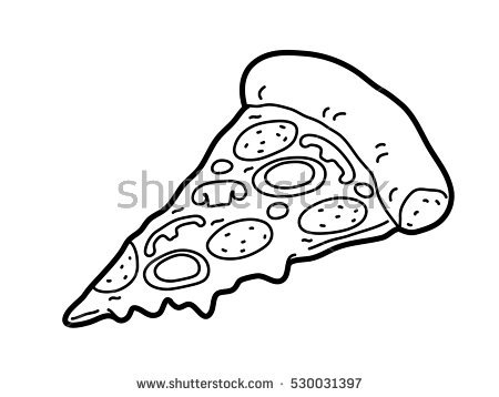 Pizza Line Drawing at PaintingValley.com | Explore collection of Pizza ...