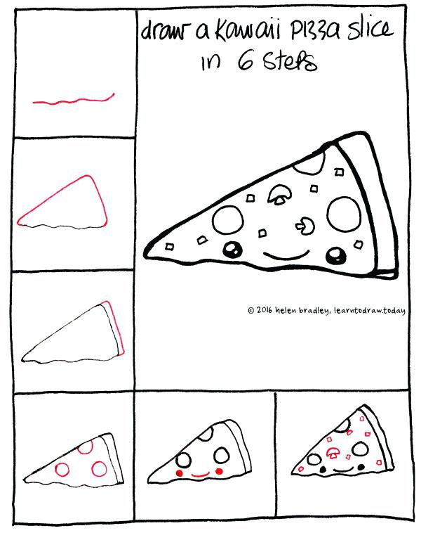 600x758 pizza slice drawing tags a a classroom ideas doodle easy quick - Pizza Line Drawing