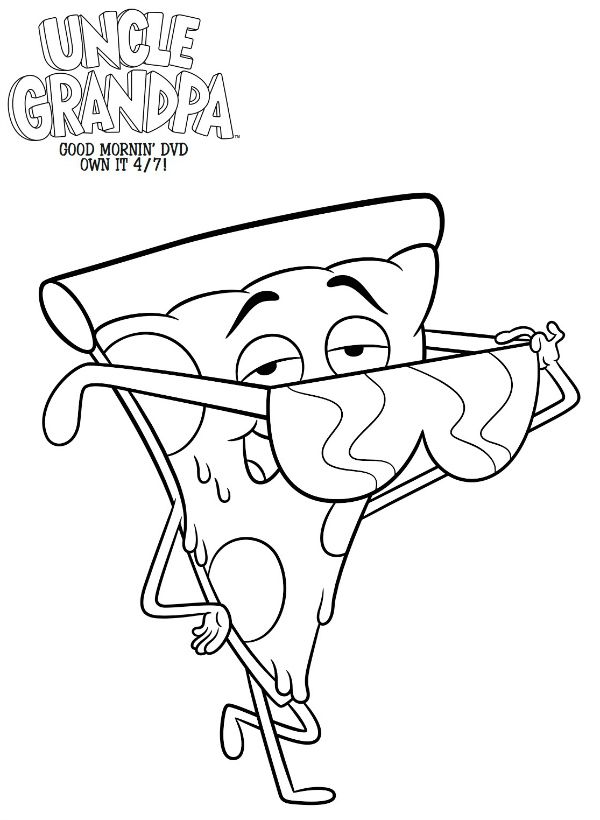600x820 Free Pizza Steve Coloring - Pizza Steve Drawing