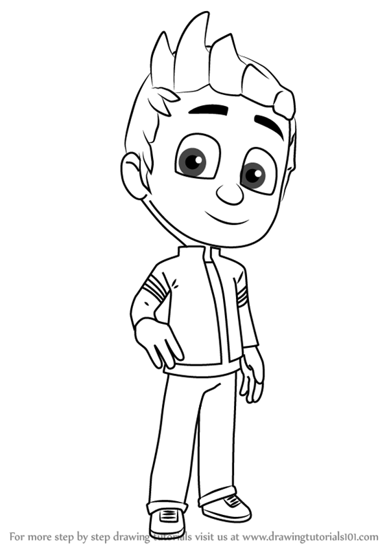 567x800 learn how to draw connor from pj masks - Pj Masks Drawing