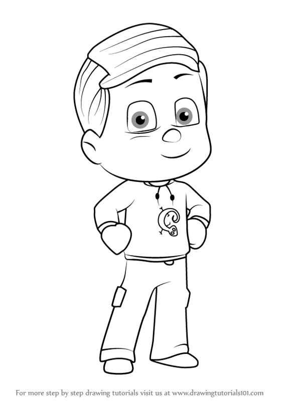 566x800 learn how to draw greg from pj masks - Pj Masks Drawing