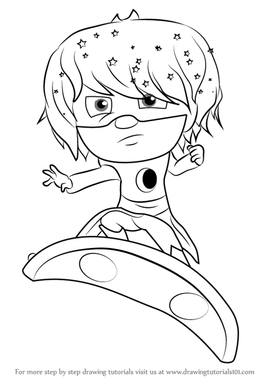 566x800 learn how to draw luna girl from pj masks - Pj Masks Drawing