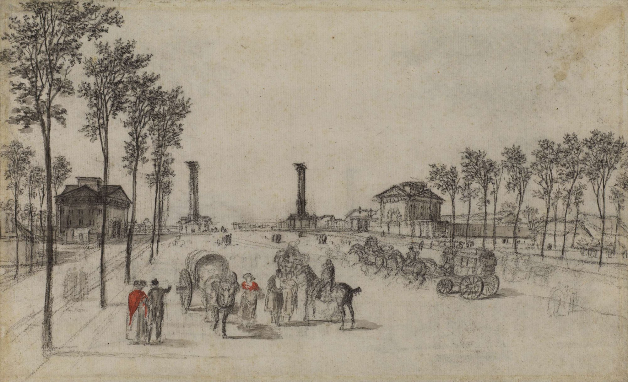 2000x1217 a civic utopia exhibition drawings a civic utopia - Place Drawing