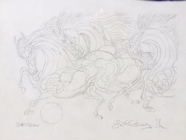 640x480 Azoulay Original Drawing Aw Sketch - Place Drawing