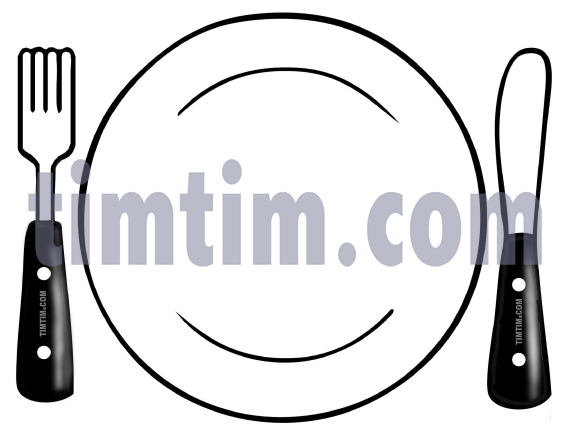 571x433 free drawing of a place setting from the category cooking food - Place Setting Drawing