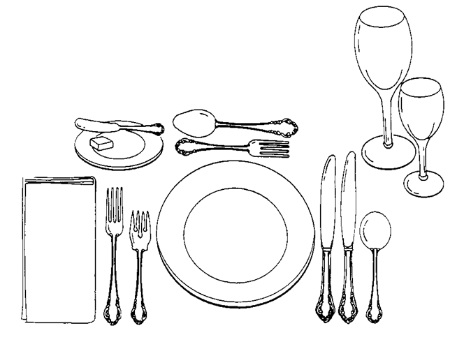 664x490 A Master On Etiquette - Place Setting Drawing
