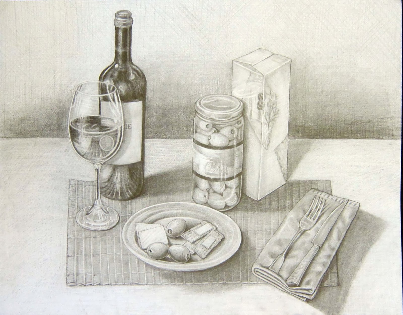 1600x1252 beginning drawing and composition with william smith - Place Setting Drawing
