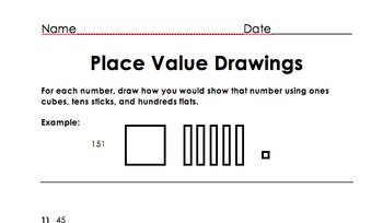 350x204 place value drawing with base ten blocks - Place Value Drawing