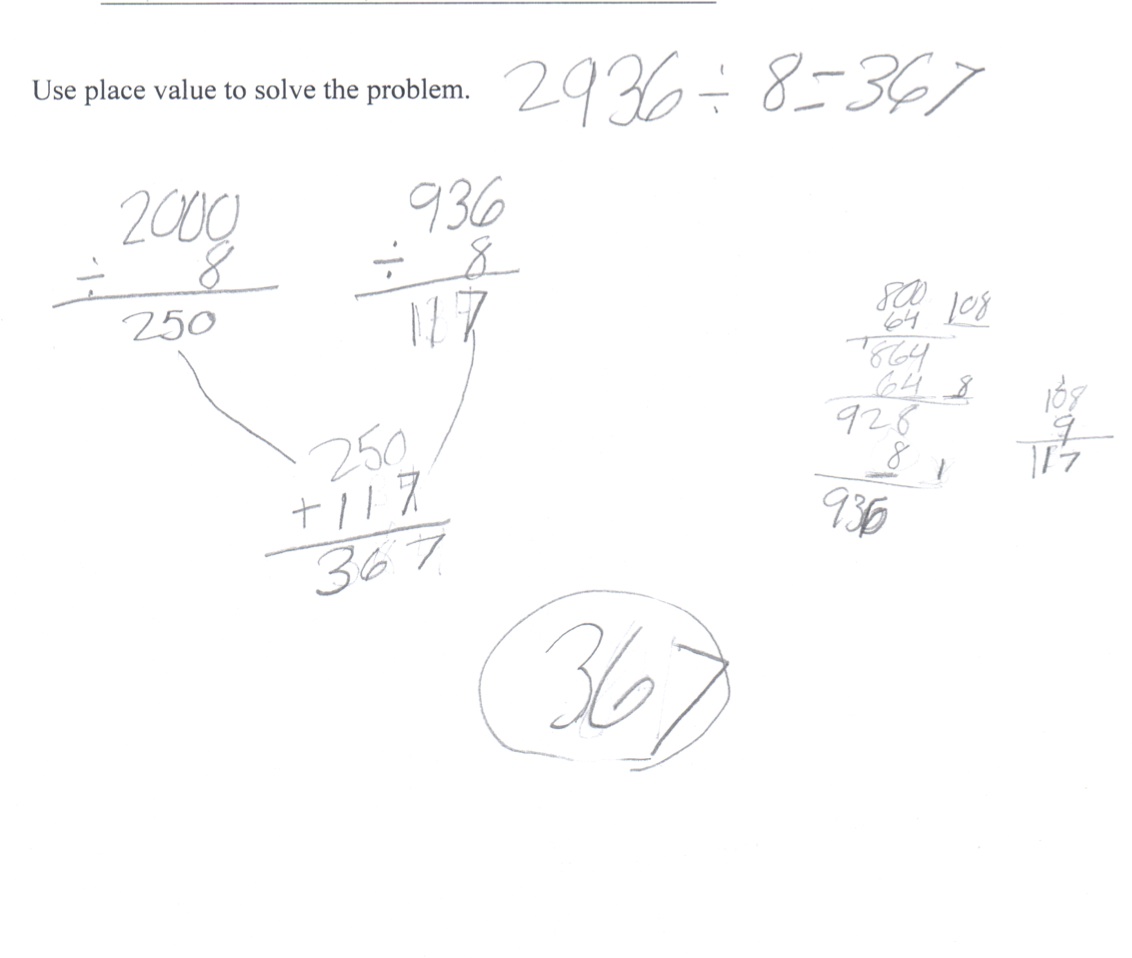 1132x958 dividing using place value students are asked to complete - Place Value Drawing