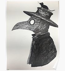 210x230 plague doctor drawing posters redbubble - Plague Doctor Drawing