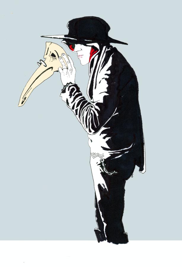 614x900 drawings daily the plague doctor - Plague Doctor Drawing
