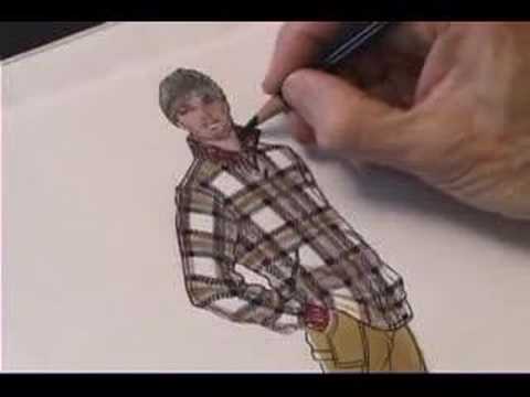 480x360 color rendering denim and plaid - Plaid Drawing