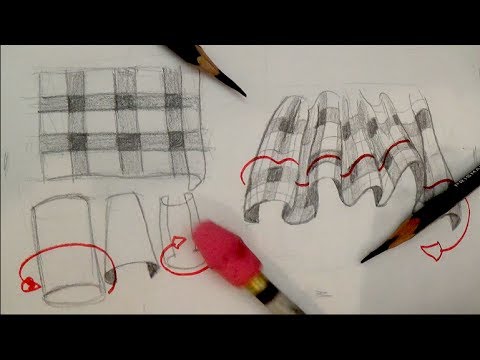 480x360 How To Draw Plaid Pattern Clothing, Fabric, Drapery And Folds - Plaid Drawing