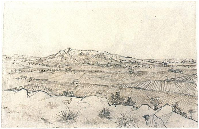 697x452 Plain Of La Crau - Plain Drawing