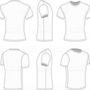 300x300 Illustration Drawing Of Different Plain White T Shirt Views Gm - Plain White T Shirt Drawing