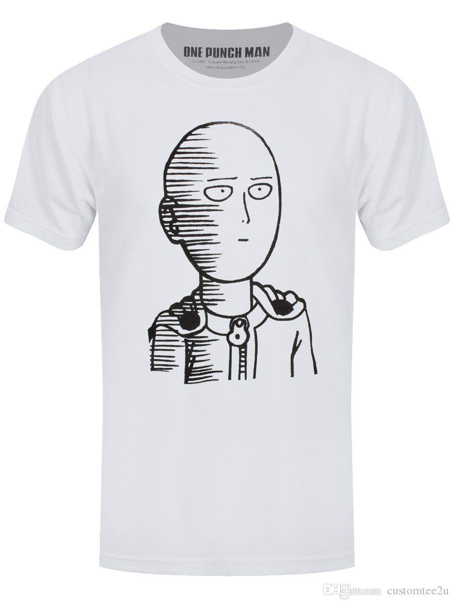 900x1200 One Punch Man Saitama Draw Men's White T Shirt T Shirt Men Boy - Plain White T Shirt Drawing