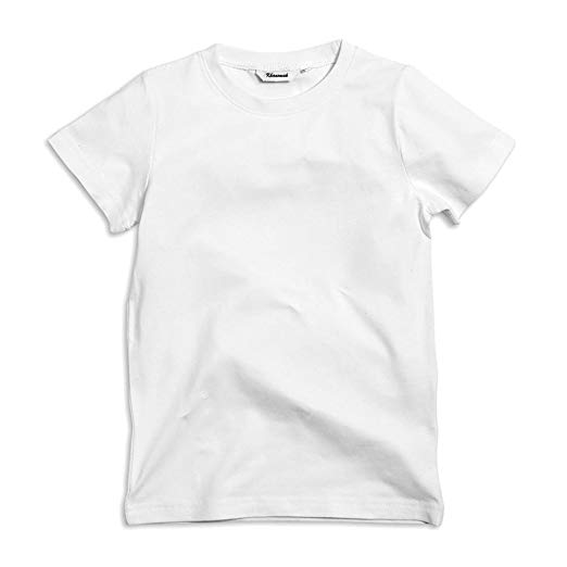 522x522 Khanomak Kids Girls Short Sleeve Solid Plain - Plain White T Shirt Drawing