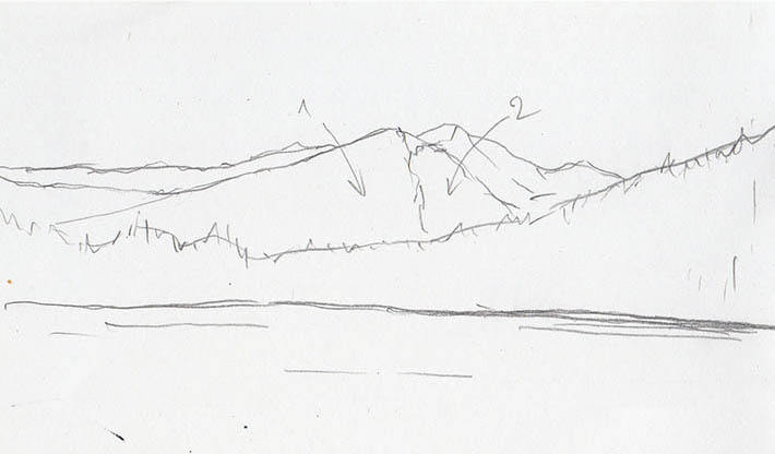 710x416 How To Draw Mountains In Easy Steps - Plains Drawing
