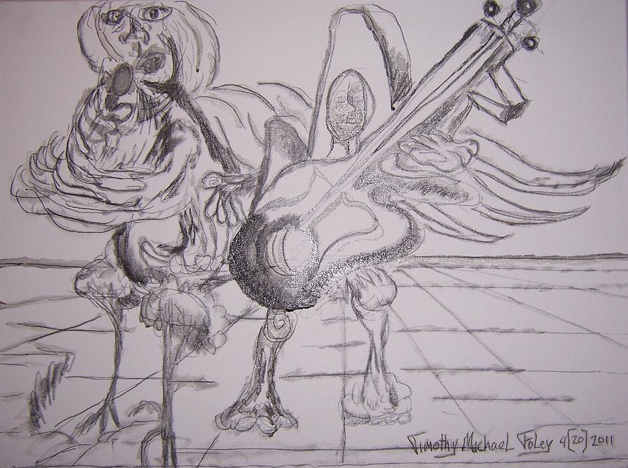 900x671 Jamming On The Plains Drawing - Plains Drawing