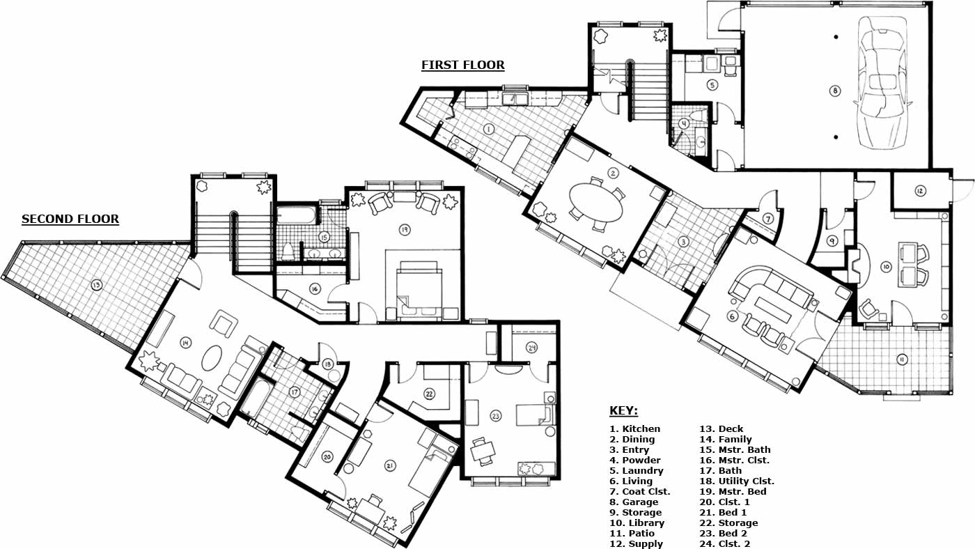 1400x788 home floor plan drawing, drafting modern kitchen line drawing - Plan Drawing