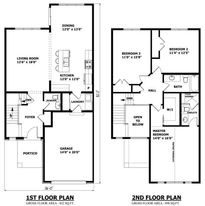 680x681 draw architectural floor plans, elevation and section - Plan Elevation Section Drawing