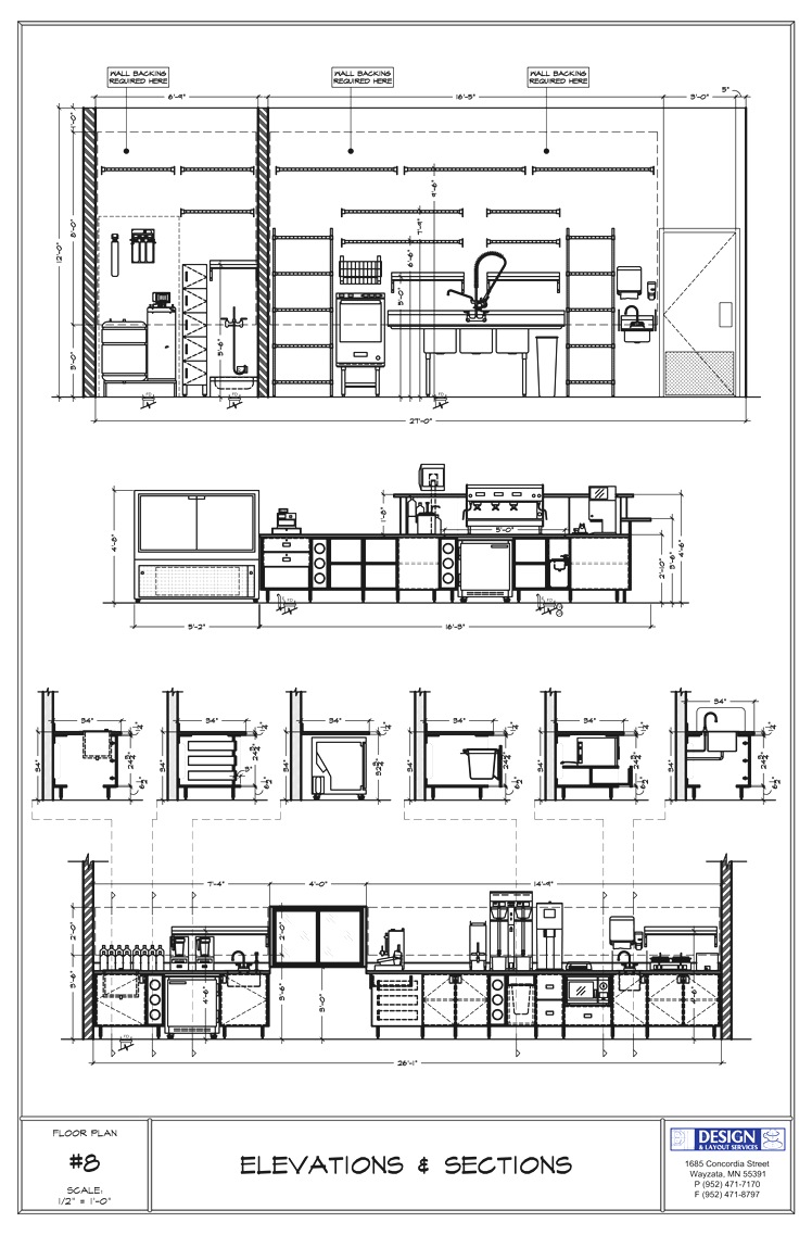 748x1137 elevation sections drawing layout with coffee shop bar drawing - Plan Elevation Section Drawing