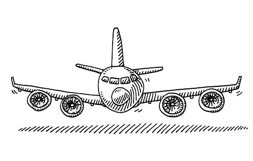 519x330 cartoon airplane front view drawing trains, planes, rockets - Plane Cartoon Drawing