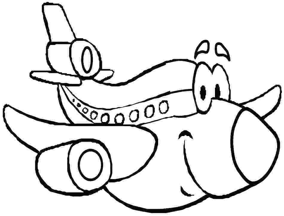 950x724 plane cartoon coloring pages - Plane Cartoon Drawing