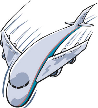 407x450 Stock Illustration - Plane Cartoon Drawing