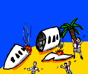 300x250 plane crash - Plane Crash Drawing
