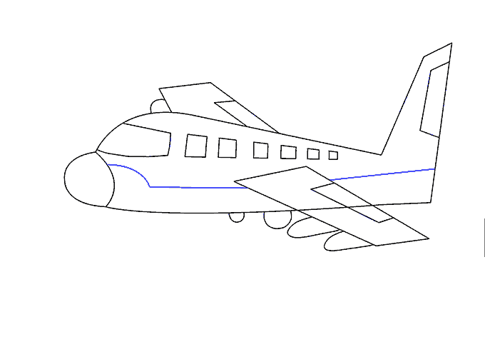 680x500 How To Draw An Airplane Easy Drawing Guides - Plane Drawing
