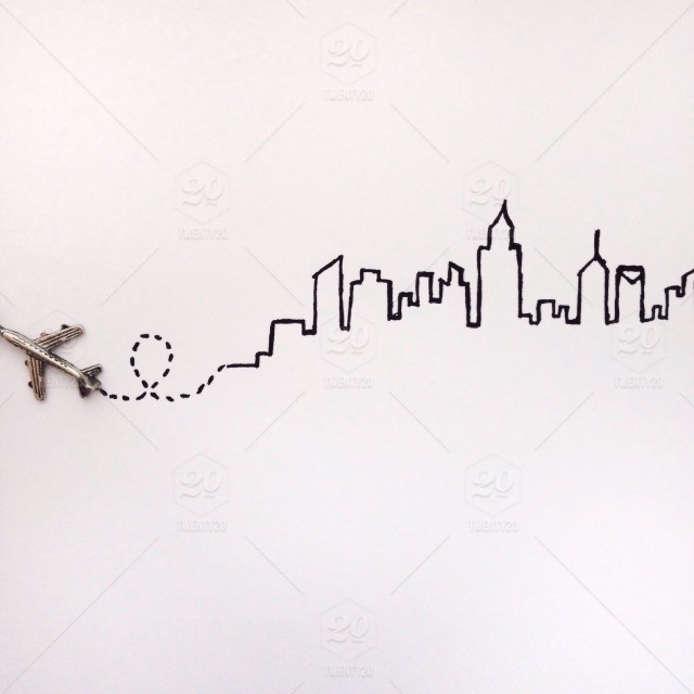 640x640 Photography, White Background, White, New York City, Drawing, New - Plane Drawing