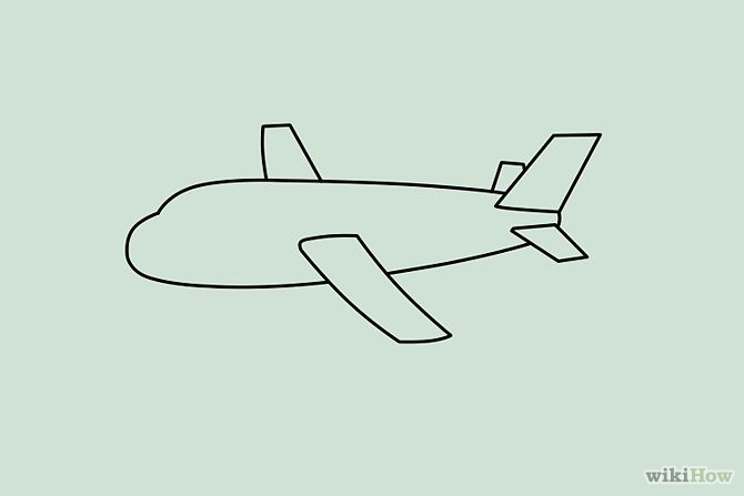 670x447 easy plane vector library library - Plane Drawing Easy