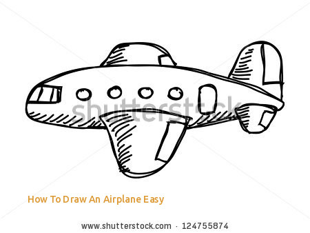 450x338 How To Draw An Airplane Easy Drawing Plane Stock Vector - Plane Drawing Easy