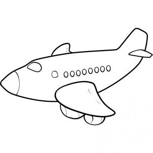 302x302 How To Draw A Plane For Kids, Step - Plane Drawing Easy