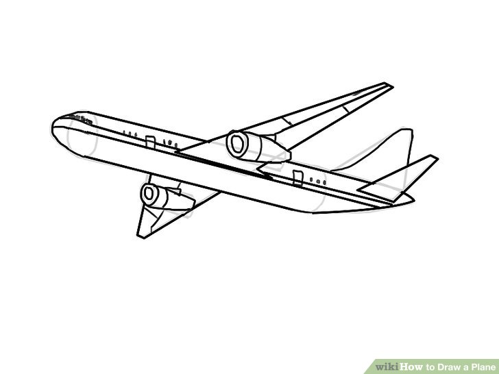 Plane Drawing For Kids at PaintingValley.com | Explore collection of ...