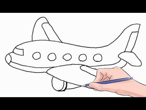 480x360 huge collection of 'aeroplane drawing for kid' download more than - Plane Drawing For Kids
