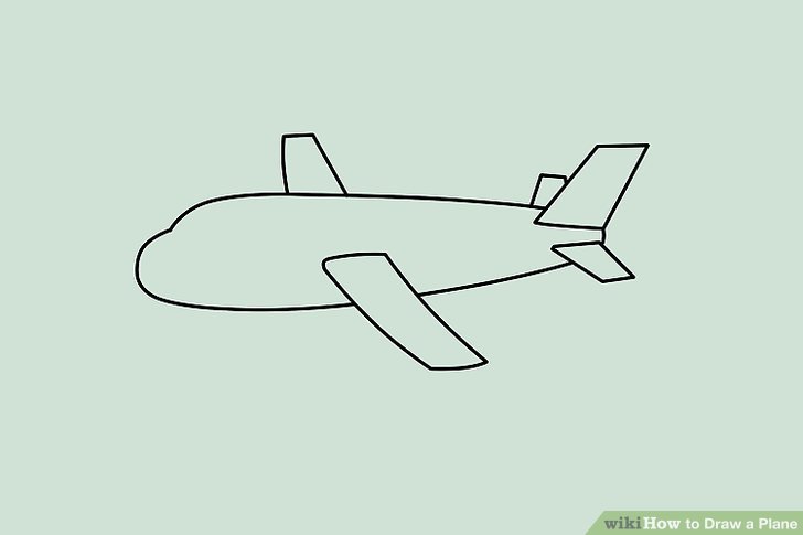 728x485 aeroplane drawing for kid how to draw a plane wikihow art coloring - Plane Drawing For Kids