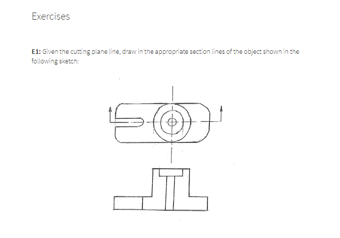 674x473 Solved Given The Cutting Plane Line, Draw In The Appropri - Plane Line Drawing
